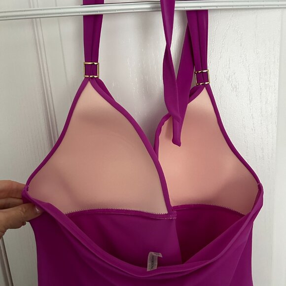 Victoria Secret Fuschia Tankini, new, never worn, size large top and bottom - Picture 5 of 8